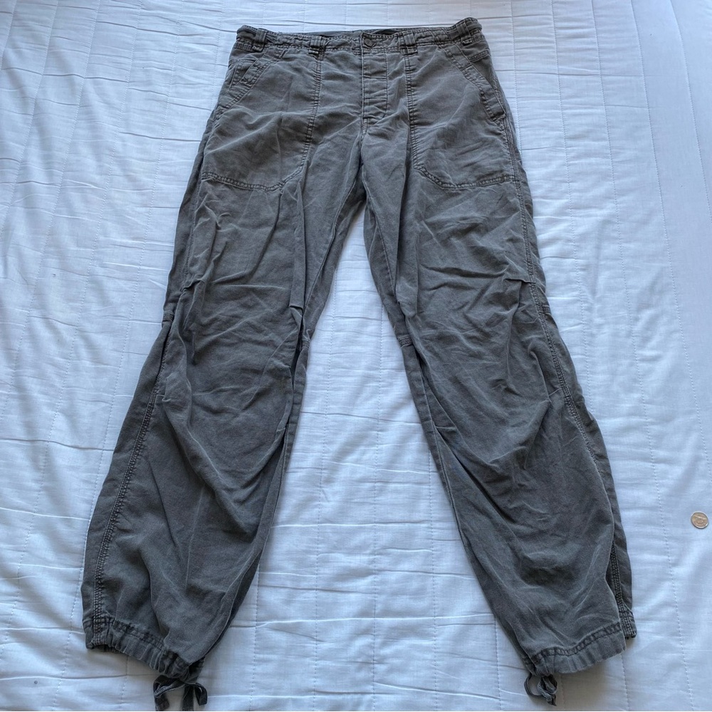 H&M Gray Drawstring Cargo Pants